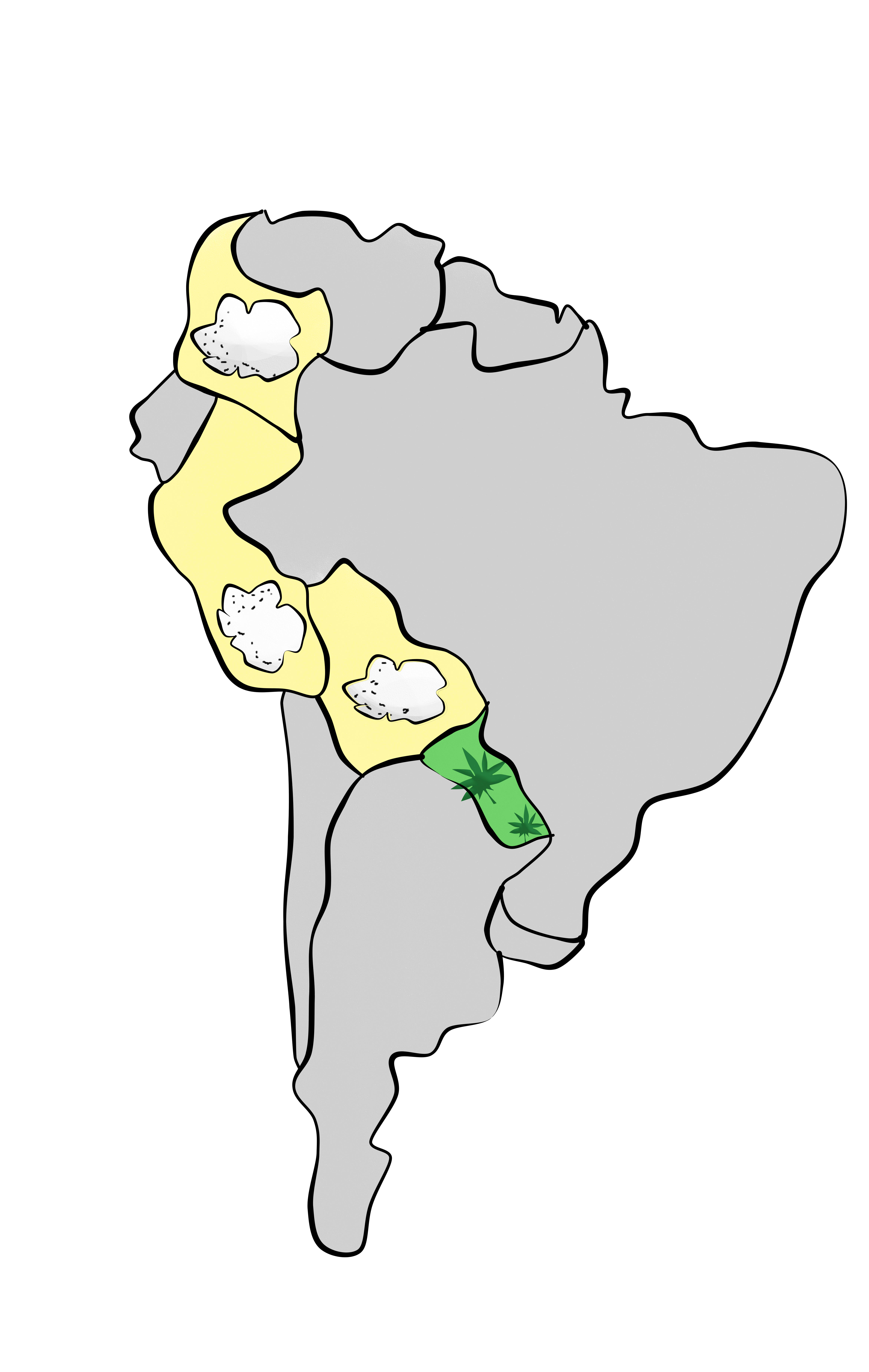 Fig. 1 - Principais países produtores de drogas